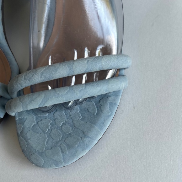New Vionic Blue Manmade Leather Ankle Strap Heeled Sandals size 9 - Picture 6 of 16